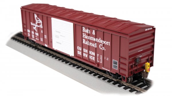 (image for) 50' Outside Braced Box Car with Flashing End of Train Device - Bath & Hammondsport #25105