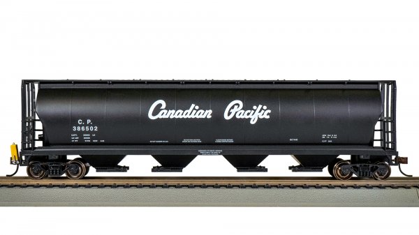 (image for) Cylindrical Grain Hopper with Flashing End of Train Device - Canadian Pacific #386502