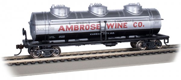 (image for) 40' Three-Dome Tank Car - Ambrose Wine Co. #7501