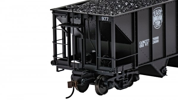 (image for) 3-Bay Hopper with Removable Load - East Broad Top #977 with Coal Load