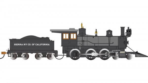 (image for) 19th Century 4-6-0 - Sierra Railway #3 with Coal Load