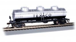 (image for) 40' Three-Dome Tank Car - Texaco #7518