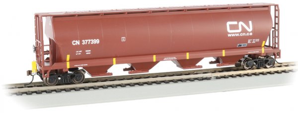 (image for) Cylindrical Grain Hopper with Flashing End of Train Device - Canadian National #377399