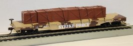 (image for) Flat Car - 52' "Strike Force" w/crated load