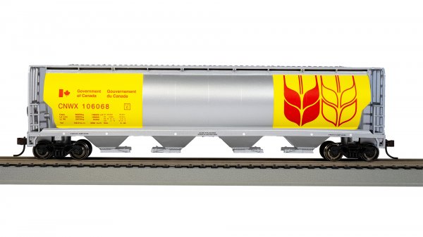 (image for) Canadian 4 Bay Cylindrical Grain Hopper - Government of Canada - Yellow #106068