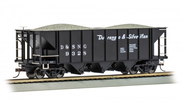 (image for) 3-Bay Hopper with Removable Load - Durango & Silverton #9328 with Ballast Load