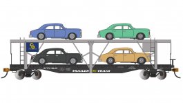 (image for) 52' Auto Carrier with Sedan Load - Chesapeake & Ohio® #100499