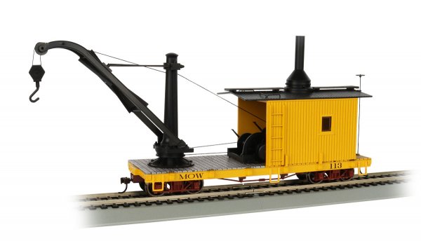 (image for) MOW - Yellow Derrick Car - On30