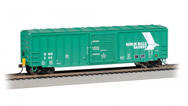 (image for) 50' Outside Braced Box Car with Flashing End of Train Device - Berlin Mills Railway #266