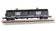 (image for) 55' Steel Coil Car with Coil Load - Norfolk & Western #169796 with Angled Hood