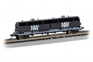 (image for) 55' Steel Coil Car with Coil Load - Norfolk & Western #169796 with Angled Hood