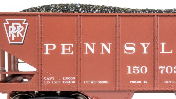 (image for) 55-Ton 2-Bay USRA Outside Braced Hopper - Pennsylvania #150703