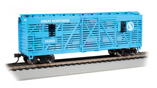 (image for) 40' Animated Stock Car - Great Northern #56385 with Cattle