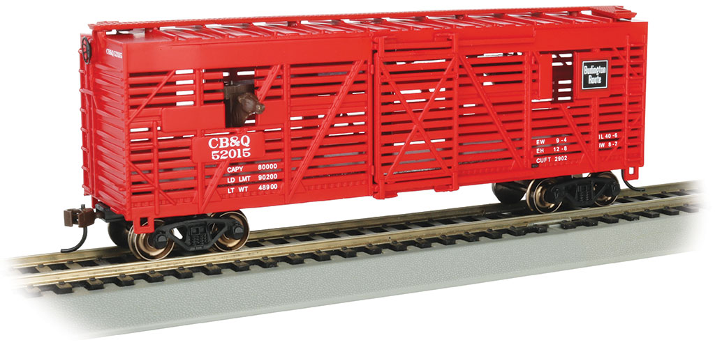 CB&Q #52025 with Cattle