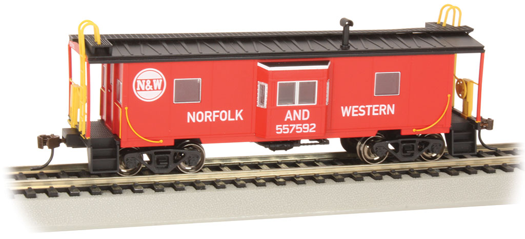 Model Power Ho 36' BAY WINDOW CABOOSE SOUTHERN # 98244 W/ Knuckle Couplers NEW 