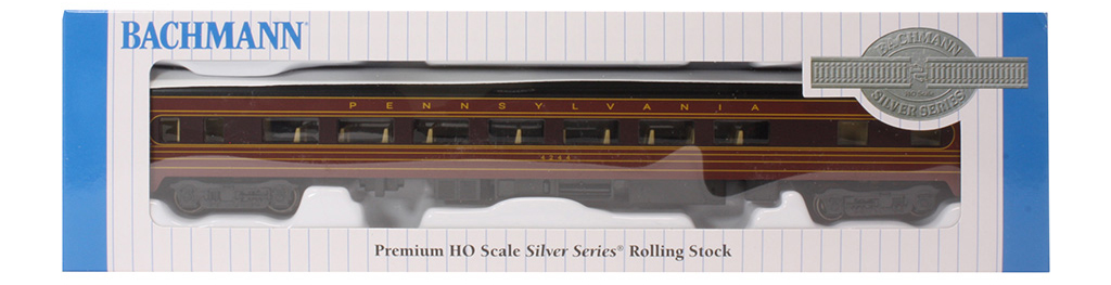 Bachmann Trains HO Scale PRR Fleet of Modernism Juniata Narrows 85 Smooth-Side Observation Car with Lighted Interior 