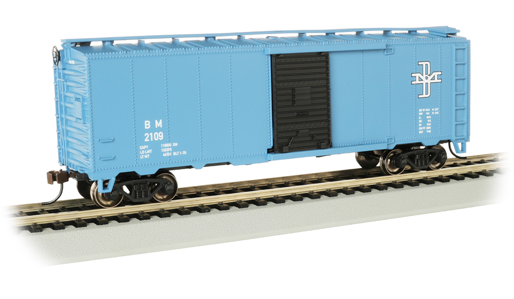 ✅WEAVER BOSTON & MAINE PS-1 40’ BOX CAR O SCALE FREIGHT TRAIN 3 RAIL B&M 
