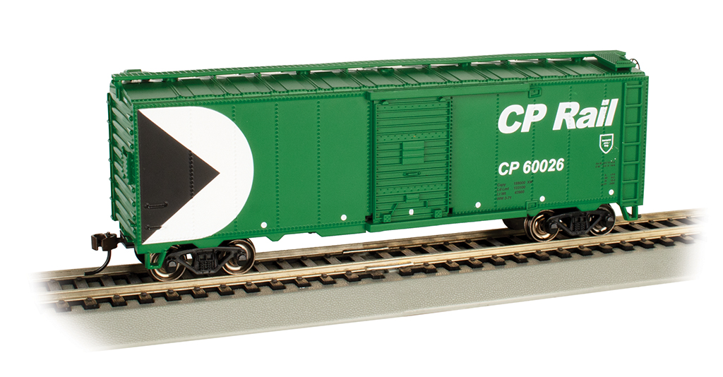 CP RAIL #60026 - GREEN - 40' Box Car (HO Scale)