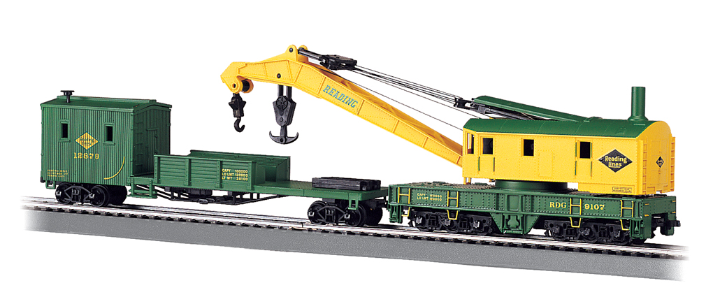Reading - 250-Ton Steam Crane & Boom Tender (HO Scale)
