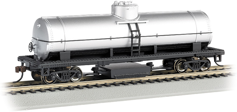 Unlettered - Silver - Track-Cleaning Single-Dome Tank Car