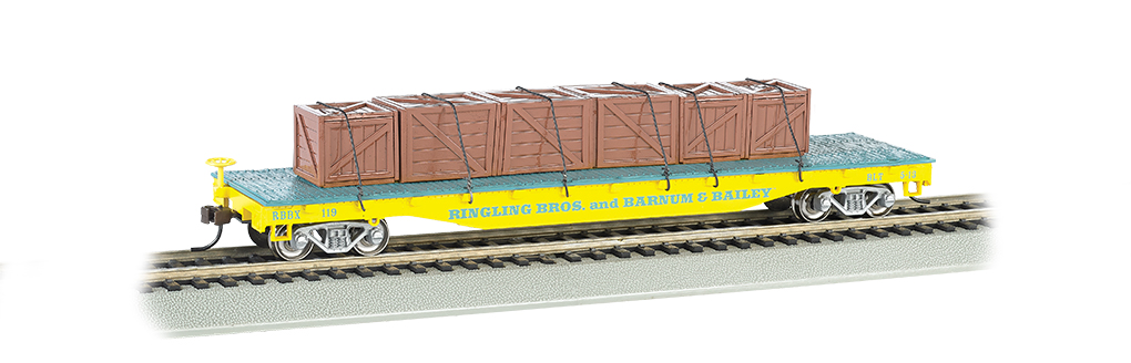 Ringling Bros. & Barnum & Bailey™ - Flat Car w/ Crates, Yellow