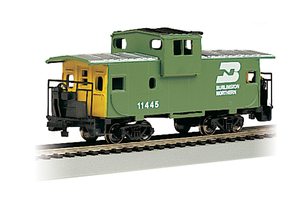 Wide Vision Caboose - Burlington Northern w/Yellow Ends