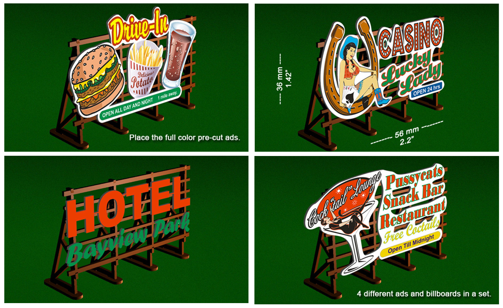 thumbnail image 2 of BLMA Atlas HO Scale Billboard – Dual-Sided, Factory New (4320) 2 of 5