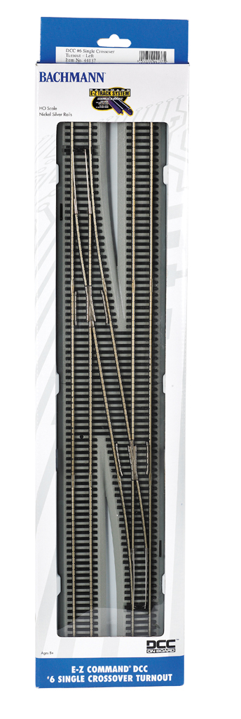 Bachmann E-Z Track HO Scale #6 Left Hand Turnout Switch - New 2025 Release (44559)