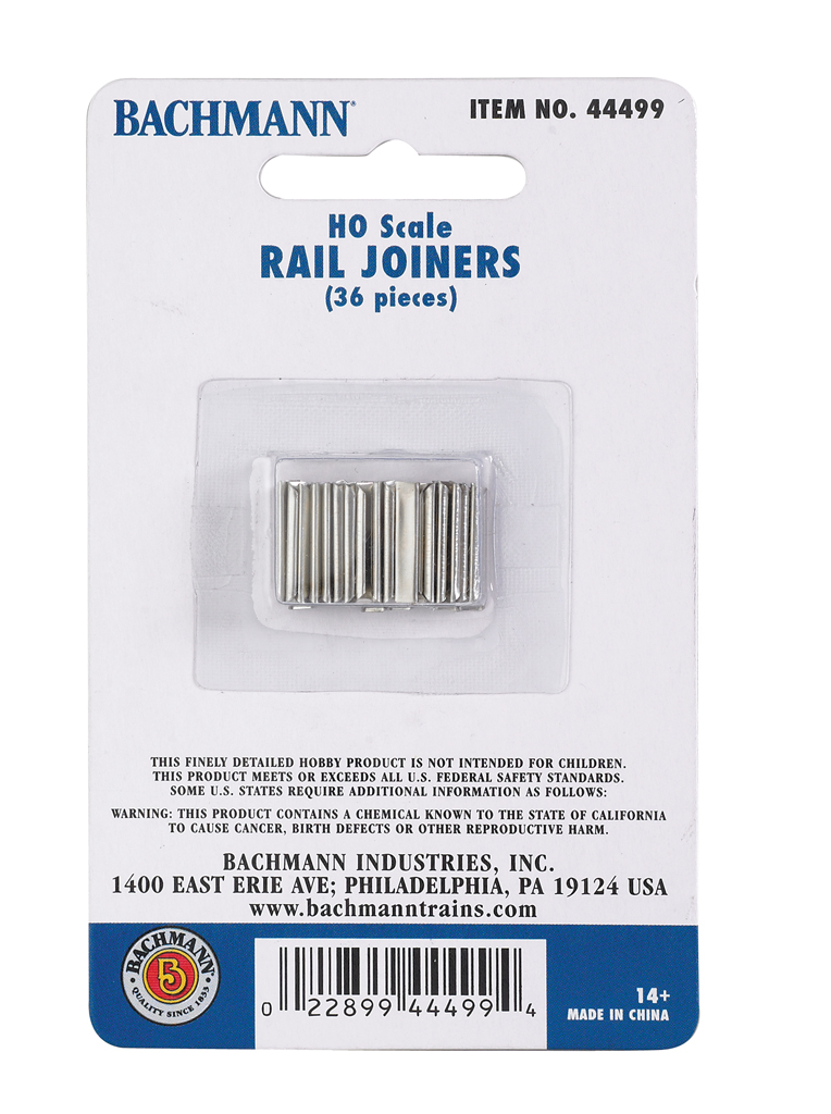 thumbnail image 2 of HO Scale Nickel Silver Rail Joiners – Pack Of 48 For Model Train Track 2 of 6