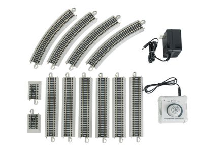 BACHMANN E-Z TRACK HO #6 RH CROSSOVER SWITCH W 2 CONTROLLERS ns train gray 44576