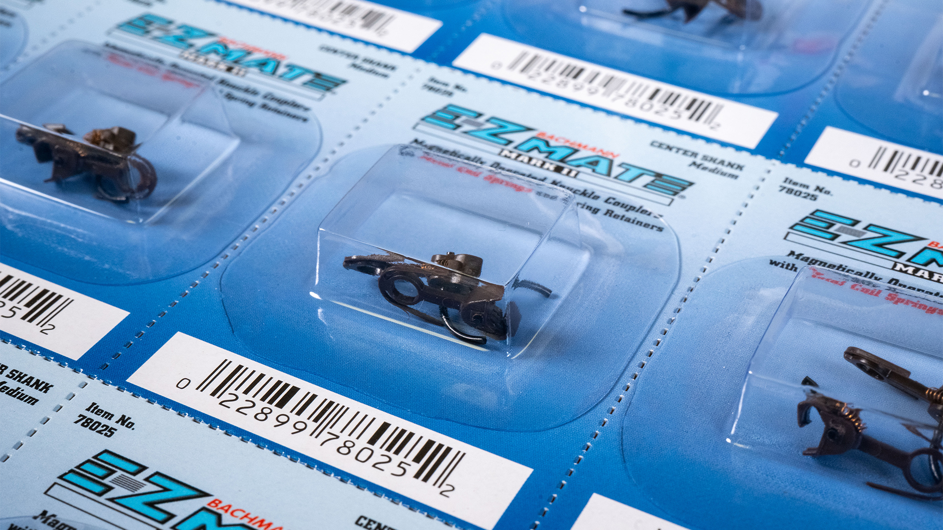 thumbnail image 2 of Bachmann BAC78025 E-Z Mate II Coupler - Center Shank, Medium Height (12 Pack) - HO Scale Model Train Accessory 2 of 12