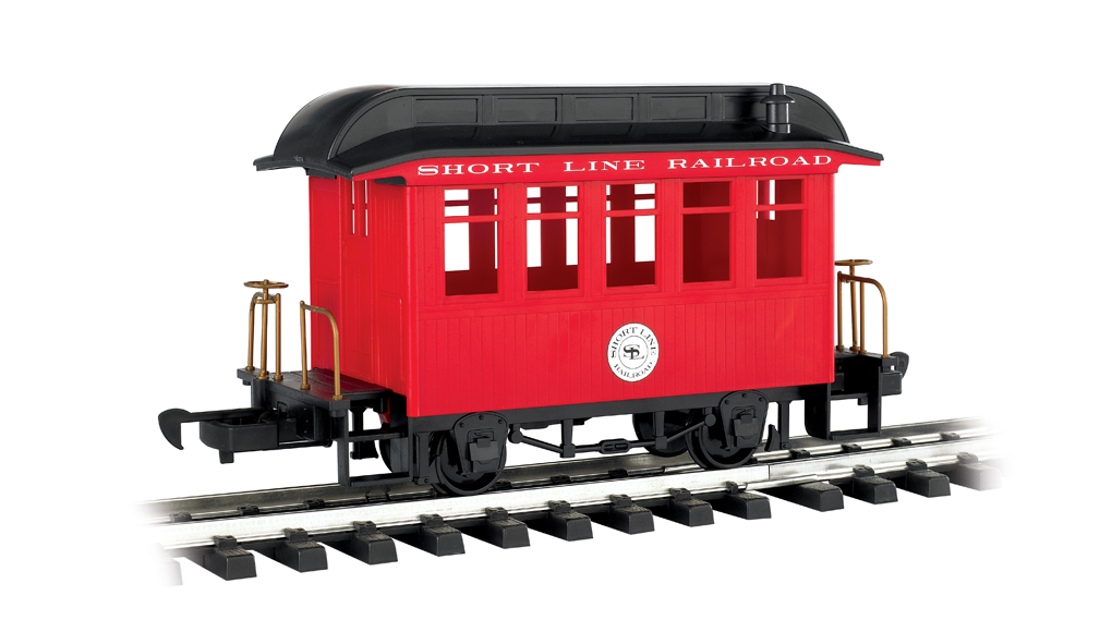 Coach - Short Line Railroad - Red With Black Roof