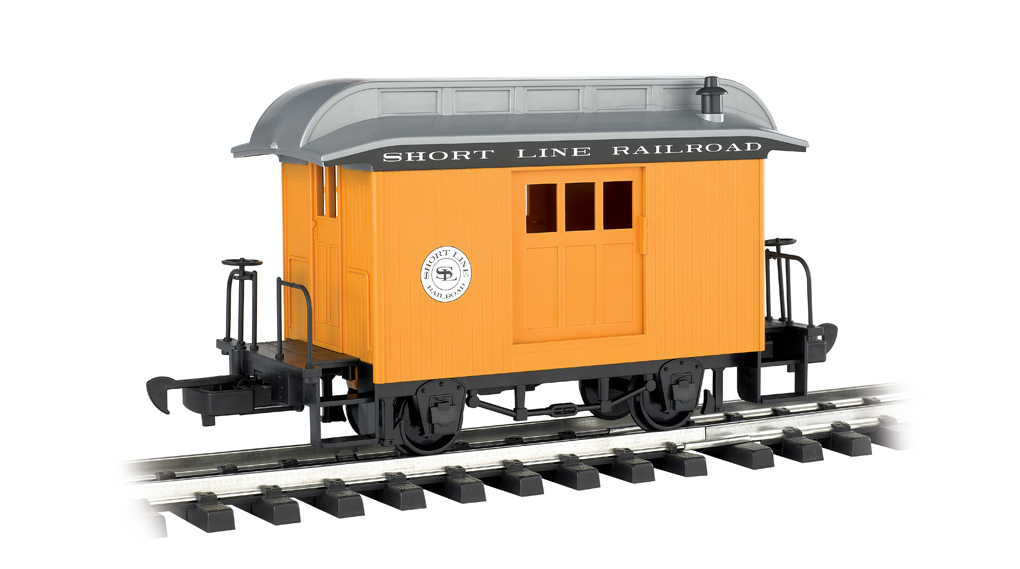 Baggage - Short Line Railroad - Yellow With Silver Roof