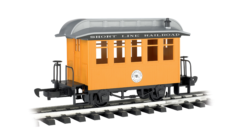 Coach - Short Line Railroad - Yellow With Silver Roof