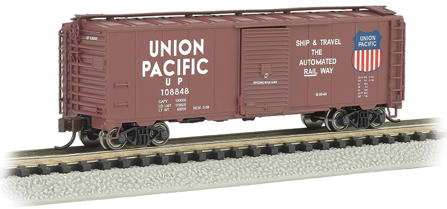 HO SCALE ACCURAIL UNION PACIFIC 198439 AAR 40' STEEL BOX CAR KIT 