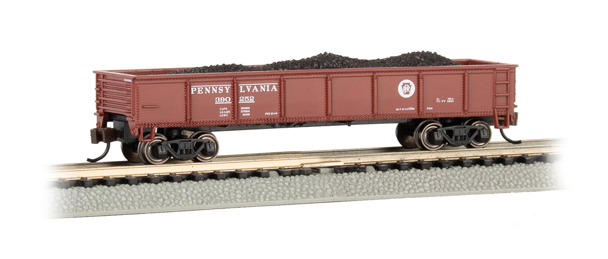 Details about   N scale freight car 42' gondola coal P&LE New York Central green Bachmann HK exc 