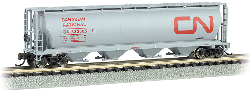 Bachmann 19132 HO Scale CN Enviromental Mode 4 Bay Cylindrical Grain Hopper for sale online