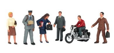City People with Motorcycle - O scale