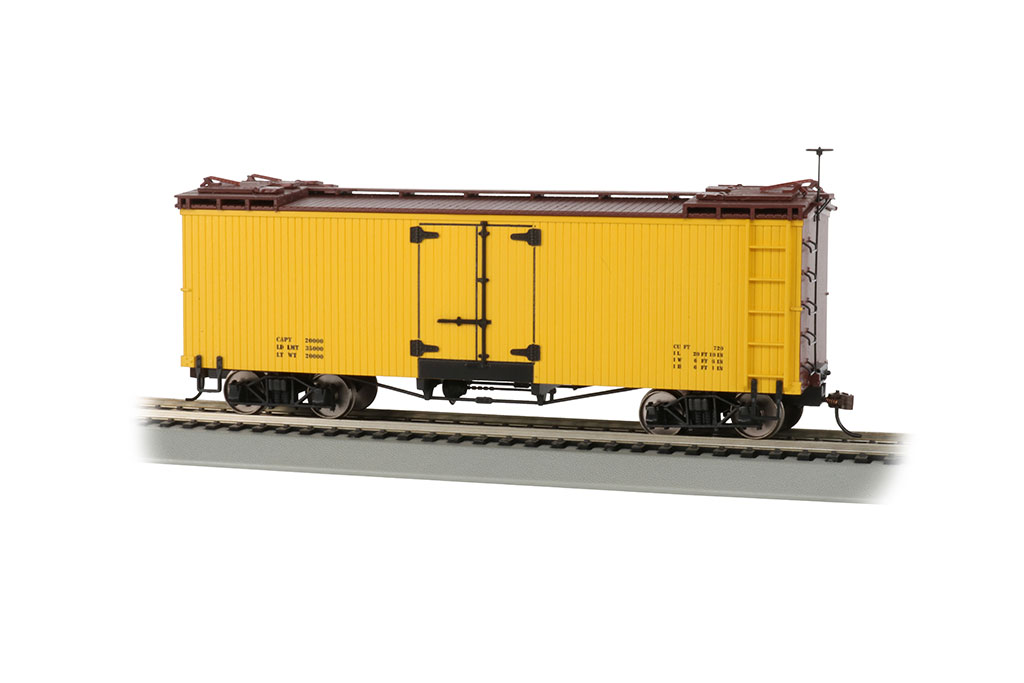 Yellow with Brown Roof and Ends - Reefer - Data Only
