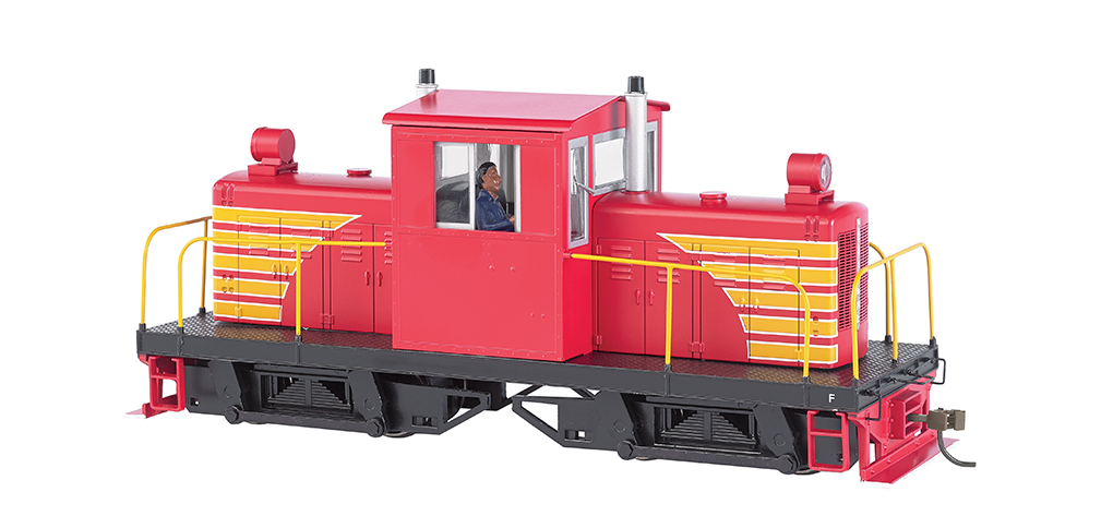 Painted unletterd - red w/ yellow- Whitcomb 50-Ton DCC
